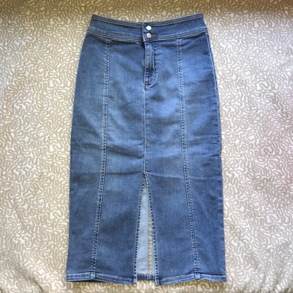 Free people denim midi skirt - Picture 2 of 4